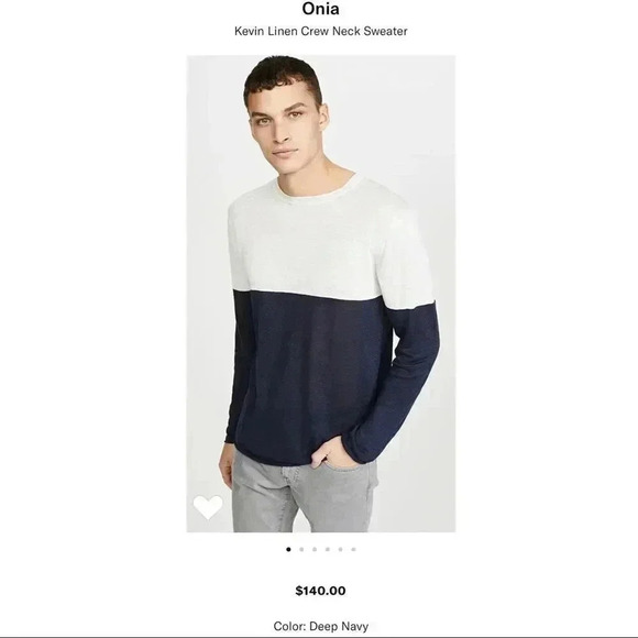 Onia
Kevin Linen Crew Neck Sweater - Picture 1 of 8